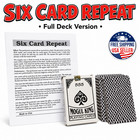 Six Card Repeat Magic Trick Close Up Bar Playing Full Deck Comedy Beginner 6 Set