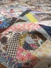 Vintage Handmade Crazy Quilt  66x80 Patterned Double Sided