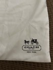 Large Coach Dust Bag 24   x 19    Satin Ivory Brown Logo Classic Quiet Luxury