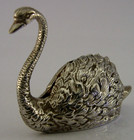 Sterling Silver Swan Bird Pin Cushion Sewing Needlework 1972 45g Animal