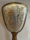Vintage Gold Brass Toned Hair Brush Nylon Bristle With Removable  Plate