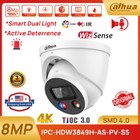 Best Dahua 4k 8mp Ipc-hdw3849h-as-pv-s5 Tioc 3 Full Color 2way Audio Poe Camera