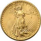 Us Gold  20 Saint-gaudens Double Eagle Pcgs Ms66 1908 No Motto Random Label