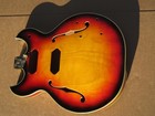 Vintage 1960s Univox Teisco Sunburst Semi Hollow Guitar Body Japan Silvertone