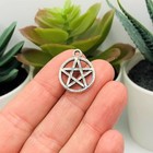 Silver Pentacle Pentagram Wiccan Charms  20x17mm - Us Seller