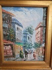 Vintage Original Oil Painting In Ornate Gold Frame