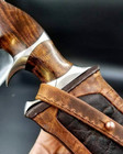 Custom Handmade 216  Layers Damascus Steel Hunting Bowie Knife   Leather Sheath