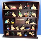 Rare Danbury Mint Purely Pugs Figurine Collection Set Of 25 In Wood Display Case
