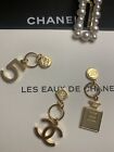 Set Of 3 Chanel Beauty Vip Gift 2023 Holiday Gold Charm Pendant Genuine New Rare