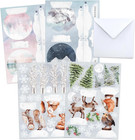 Watercolor Christmas Animals Die-cut Pop-up Card Making Kit For Adults  Makes 12