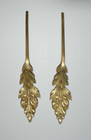 Antique French Solid Brass Furniture Leg Mounts Pair