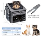 Dog Bike Basket Carrier Soft Sided Small Dog Pet Carrier 4 Mesh Windows