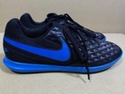 Nike Tiempo Indoor Soccer Shoes At6110   004 Black blue Men s Us 8 Indoor Turf