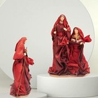11 8  Resin Nativity Set Red Fabric Clothes Traditional Christmas Figurine