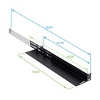 1 Space 1u - Adjustable Depth Audio Network 4-post Rack Mount Server Shelf Rails