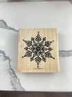 2001 Stampin Up Large Snowflake Winter Wood Rubber Stamp 