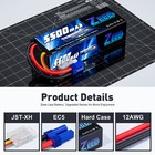 2x Zeee 3s Lipo Battery 5500mah 11 1v 120c Ec5 For Rc Car Truck Boat Helicopter