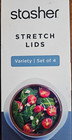 Stasher Stretch Lids Variety Set Of 4     Reusable Silicone Food Storage Covers