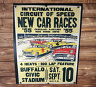 1955 Stock Car Racing Poster  Original Buffalo Stadium Ny 22x28 Race Sign Nascar