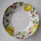 4 Shabby Chic Pasta Bowls Lemons Olive Melamine Set Lot Outdoor Floral Tuscan 9 