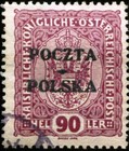 Poland 1919 Poczta Polska Overprinted On Austria 1916 Stamp Scott  50 No Gum 216