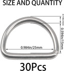 30pcs 1inch Stainless Steel Welded Heavy D-rings For Diy Accessories