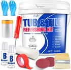 Tub And Tile Refinishing Kit - 35oz Semi-gloss White Tile Paint With Tools For B
