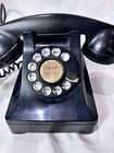 Vtg Telephone F-1 Bell System By Western Electric Black Rotary Dial Desk Phone
