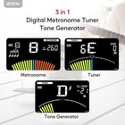 Digital Metronome Tuner Rechargeable For All Instruments With Guitar Bass Vio   