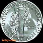 1944 Mercury Silver Dime Bu