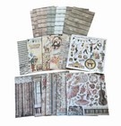 Mixed Scrapbook Paper Craft Lot 12x12 Cardstock Prints Junk Journal Supplies