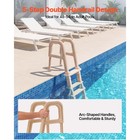 Uimoso Pool Ladder With Angled 5 Steps  Dual Handrails  48-54in  300lbs  Taupe