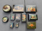 Vintage Lacquer Box Collection     Mstera  Fedoskino  Palekh     Hand Painted