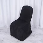 10 Black Polyester Banquet Chair Covers Wedding Party Dinner Decorations