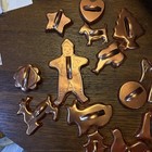 Vintage  mirro  16 Aluminum Cookie Cutters Lot  copper  Christmas Shapes Animals