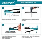 Rivet Gun Kit Heavy Duty 80 Pcs New