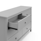 Storkcraft Alpine 6 Drawer Double Dresser  pebble Gray 
