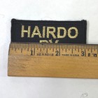 Vintage Hairdo By Harley Embroidered Sew On Patch Black Gold Metallic Biker 3x2