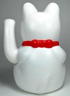 Mk Feng Shui  Beckoning Cat Wealth Lucky Waving Kitty Maneki Neko 5 Inch White