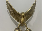 Vintage  Solid Brass Eagle Statue  Sculpture 11    Tall