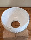 Vintage Nos White Hobnail Milk Glass Lamp Shade Ruffled Edge 7   Fitter