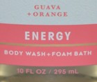 1 Bath   Body Works Aromatherapy Energy Guava Orange Wash Foam Shower Gel Bubble