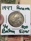 Panama Canal Zone Postage Stamp   Coin Lot  Silver 1 4 Balboa  Mostly 1930s Rare
