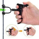 Archery Release Aid  3 4 Finger Grip Thumb Trigger Caliper  Compound Bow Hunting