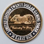 1955-1995 John Ascuaga s Nugget Sparks -  20 Casino Token -  999 Silver Strike