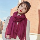 Women s Cotton Linen Scarf Pashmina Shawl Long Soft Solid Wrap Hijab Summer
