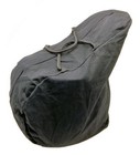 English Saddle Carrying Bag - Made Of Canvas - Black