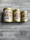 Set Of Three Vintage Currier   Ives Nesting Tins With Lids