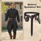 Men Renaissance Belt Pouch - Medieval Viking Accessories For Cosplay Costume