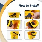 Yocada Commercial Mop Bucket With Wringer Portable Collapsible Plastic Yellow 